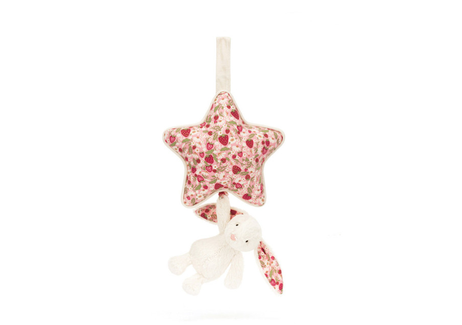 Jellycat Blossom Cream Bunny 'Berry' Musical Pull