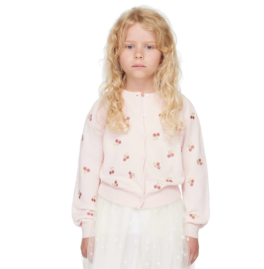 Bonpoint Pink Aizoon Cardigan