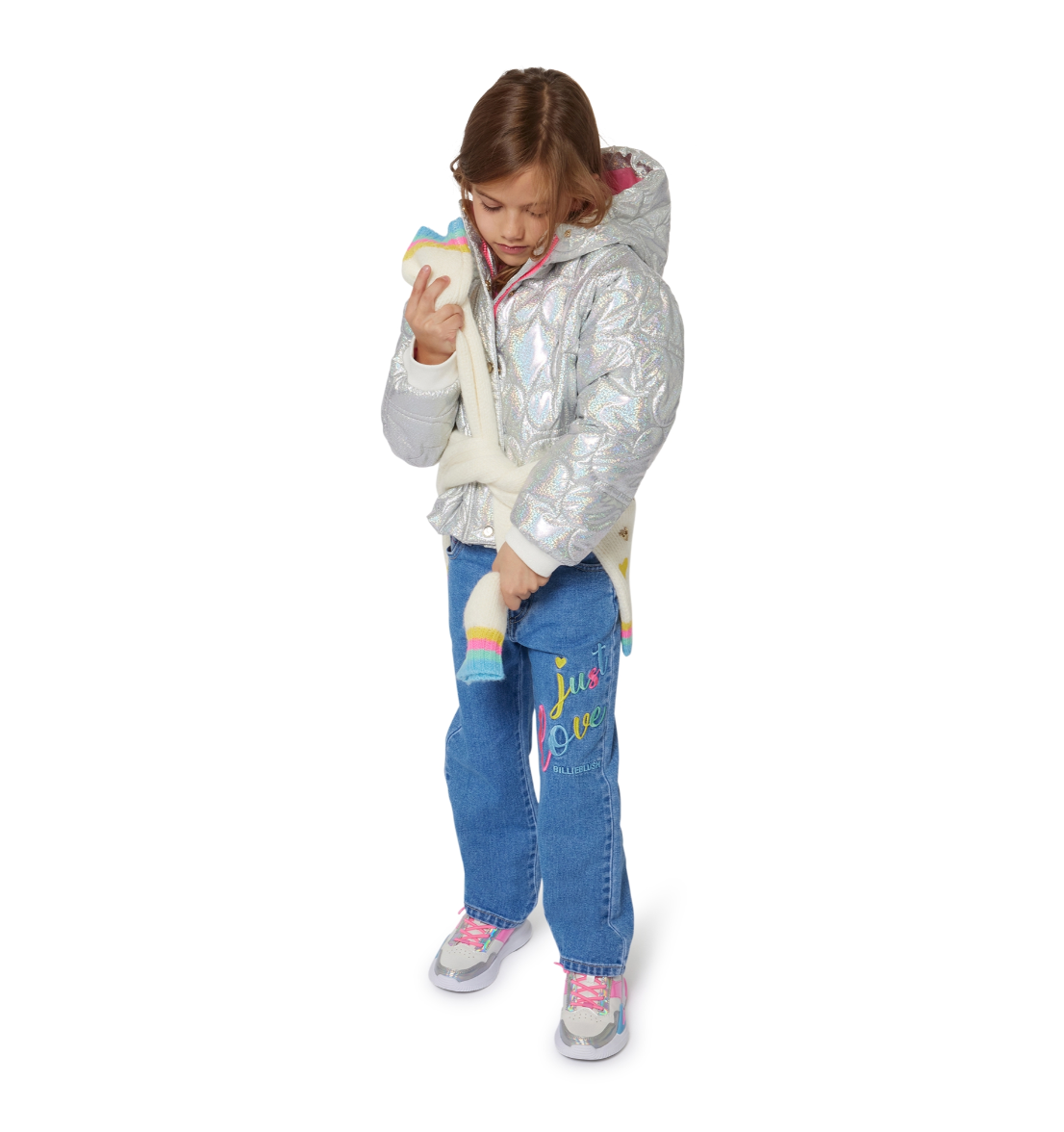 Billieblush Girl Just Love Graphic Denim Trousers