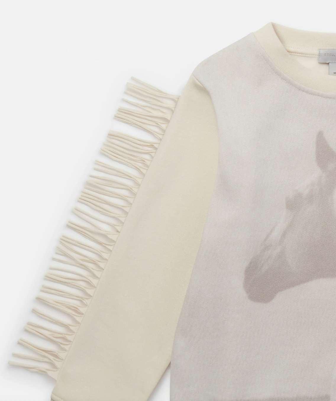 Stella McCartney Kids White Horse Print Girls Sweatshirt