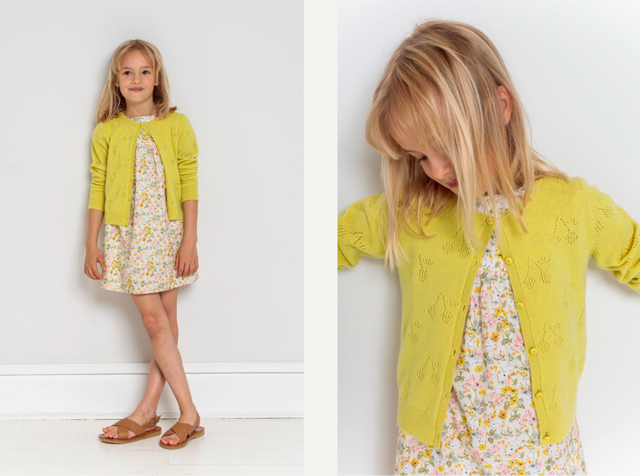 Bonpoint Baby Openwork Cherry Cardigan