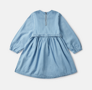 Stella McCartney Kids Flower Graphic Buckle Long-Sleeve Dress