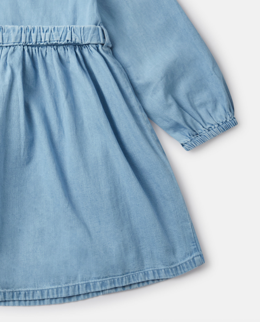 Stella McCartney Kids Flower Graphic Buckle Long-Sleeve Dress