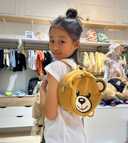 Moschino Brown Teddy Bear Jersey Backpack (20cm)