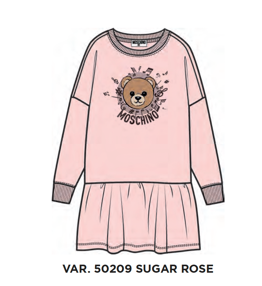 Moschino Girls Bear Head Sweat Dress