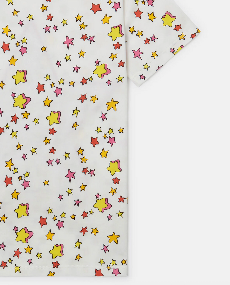 Stella McCartney Kids Star Graphic Fringed T-Shirt