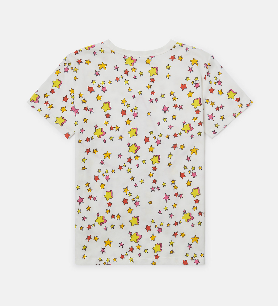 Stella McCartney Kids Star Graphic Fringed T-Shirt
