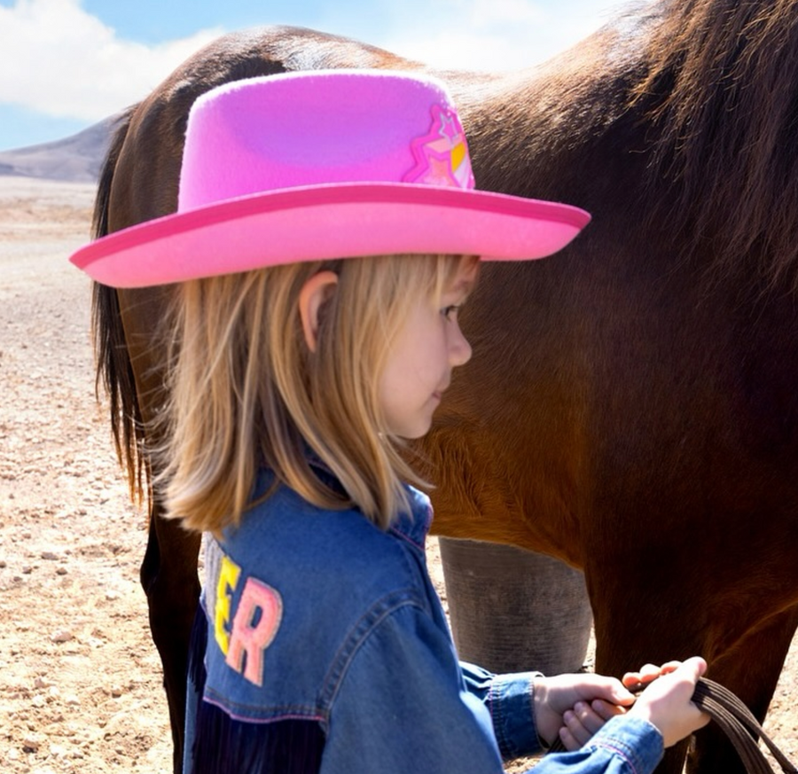 Billieblush Girls Pink Western Hat （In Store Only）