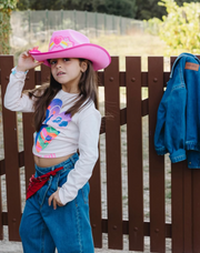 Billieblush Girls Pink Western Hat （In Store Only）
