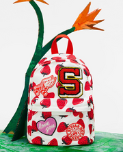 Stella McCartney Kids Girls Ivory Strawberry Print Backpack (32cm)