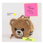 Moschino Brown Fleece Teddy Bear Backpack (22cm)