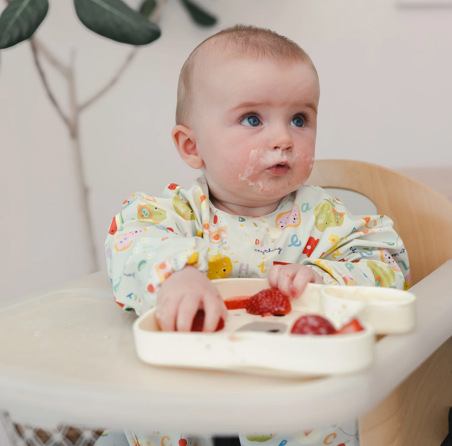 Loulou Lollipop Long Sleeve Bib Alphabet Smile