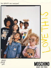 Moschino Girls Blue Denim Teddy Bear Dress Set