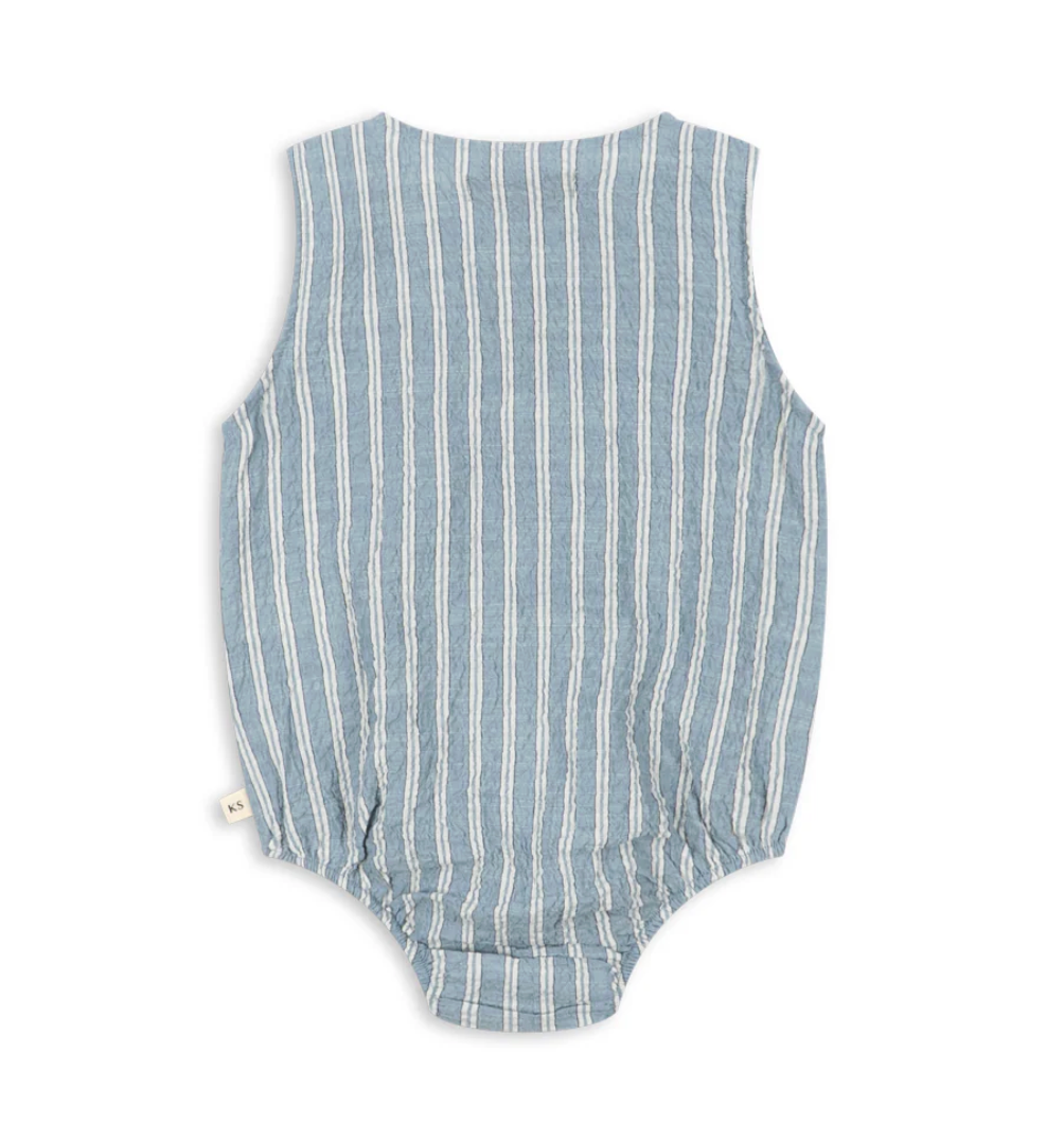 Konges Slojd ELLIOT ROMPER GOTS trio bleu stripe