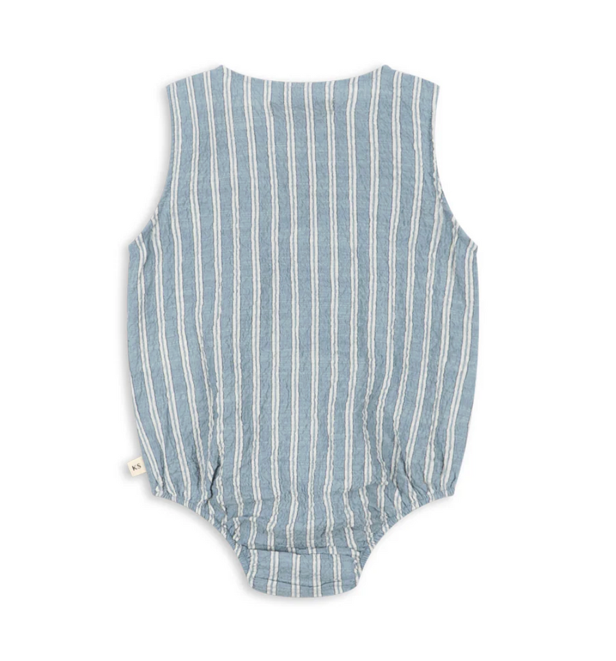 Konges Slojd ELLIOT ROMPER GOTS trio bleu stripe