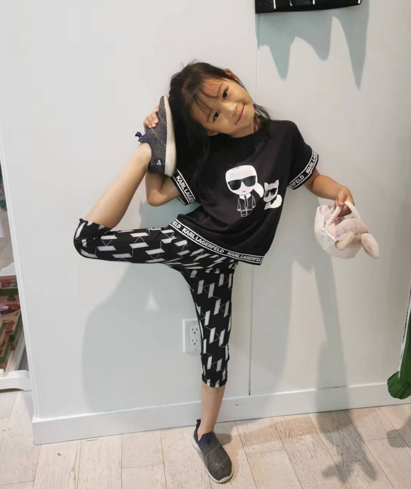 Karl Lagerfeld Sporty Legging with All Over Logo