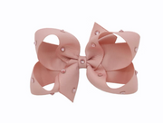 Olilia Designs Clip Classic Bow with Crystal Medium