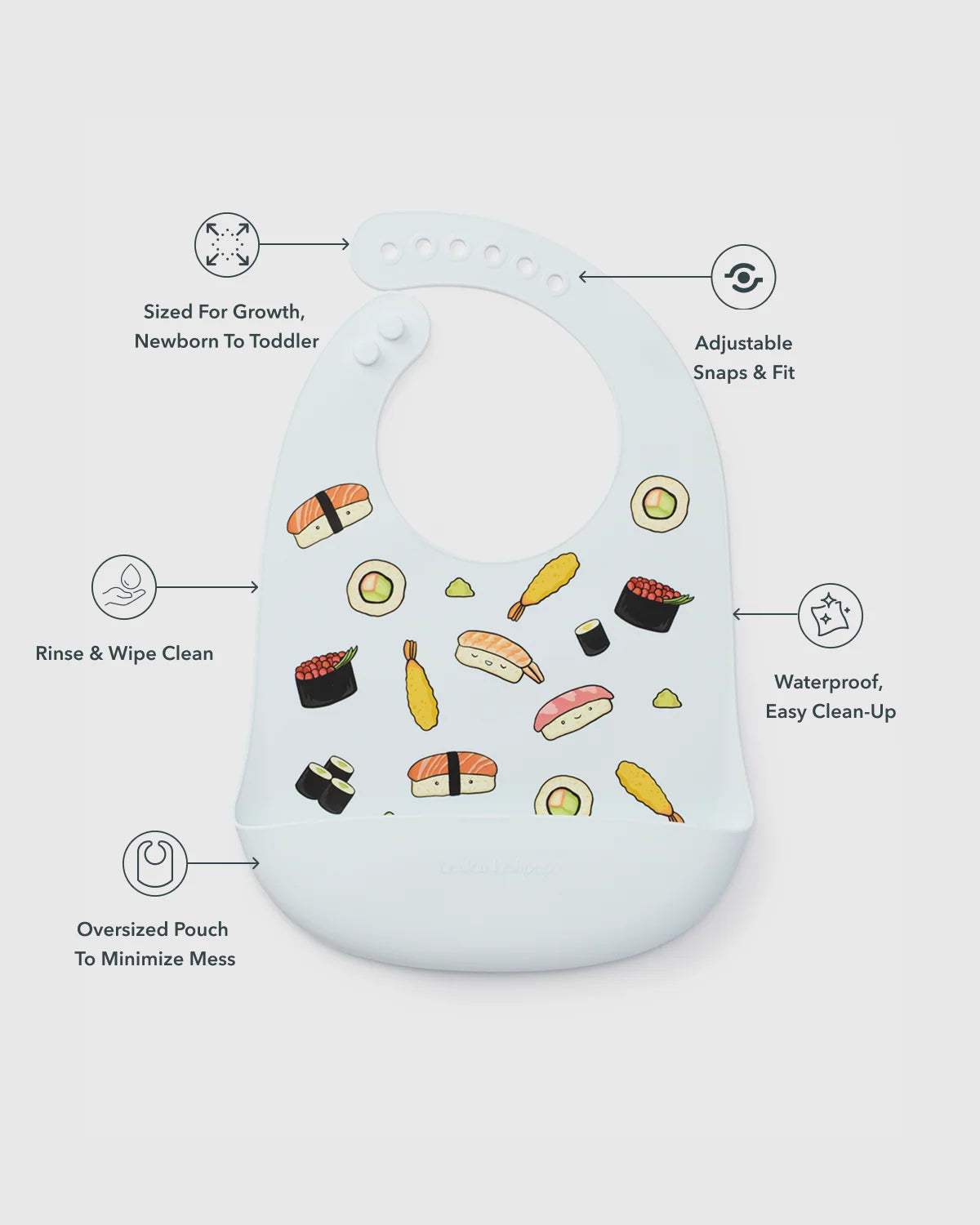 Loulou Lollipop Silicone Bib Sushi