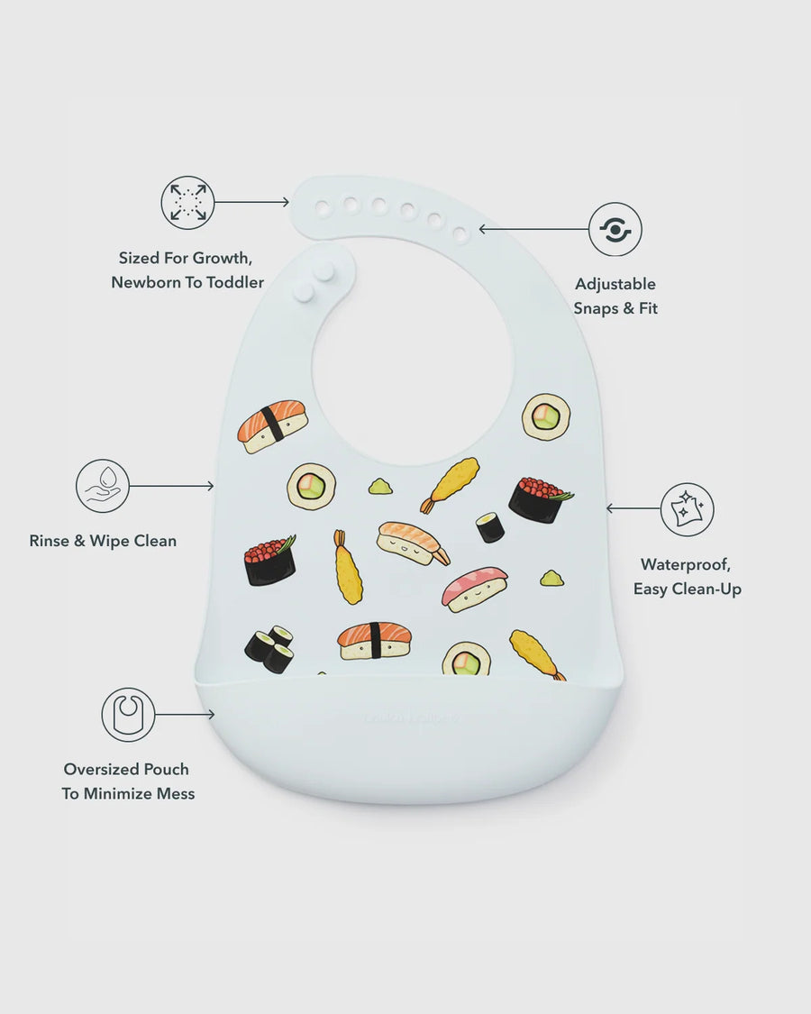 Loulou Lollipop Silicone Bib Sushi