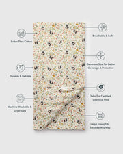 Loulou Lollipop Muslin Swaddle - Bumble Bees