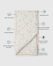 Loulou Lollipop Muslin Swaddle - Bunny Meadow