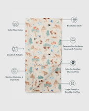 Loulou Lollipop Muslin Swaddle - Llama Adventures