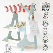 Le Toy Van Wooden Market Stall & Fruit Play Food Crate