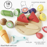 Le Toy Van Wooden Chopping Board & Sliceable Food
