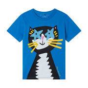 Stella McCartney Kids Cat print cotton jersey t-shirt