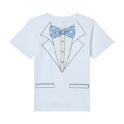 Stella McCartney Boy SS T-shirt with Suit Trompe L'oeil Print