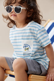Norsu Organic Toddler Organic Graphic T-shirt-Light blue