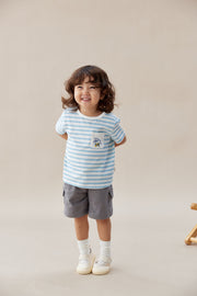 Norsu Organic Toddler Organic Graphic T-shirt-Light blue