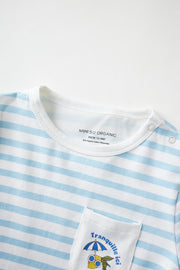 Norsu Organic Toddler Organic Graphic T-shirt-Light blue