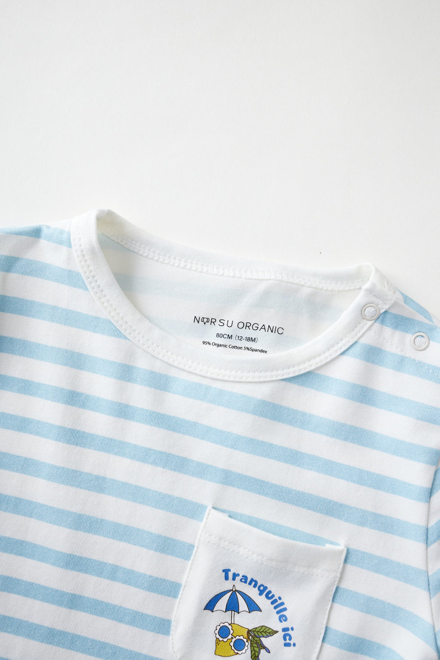 Norsu Organic Toddler Organic Graphic T-shirt-Light blue