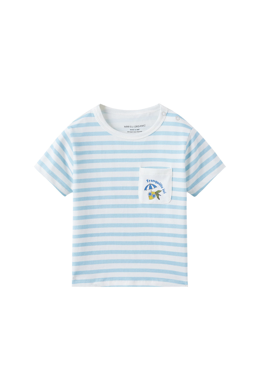 Norsu Organic Toddler Organic Graphic T-shirt-Light blue