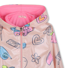 Billieblush All Over Print Pink Rain Coat