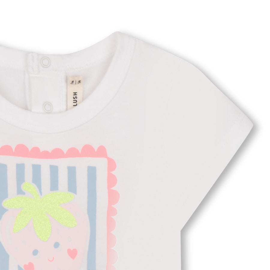 Billieblush Baby Girl Tshirt and Gingham Pants Set