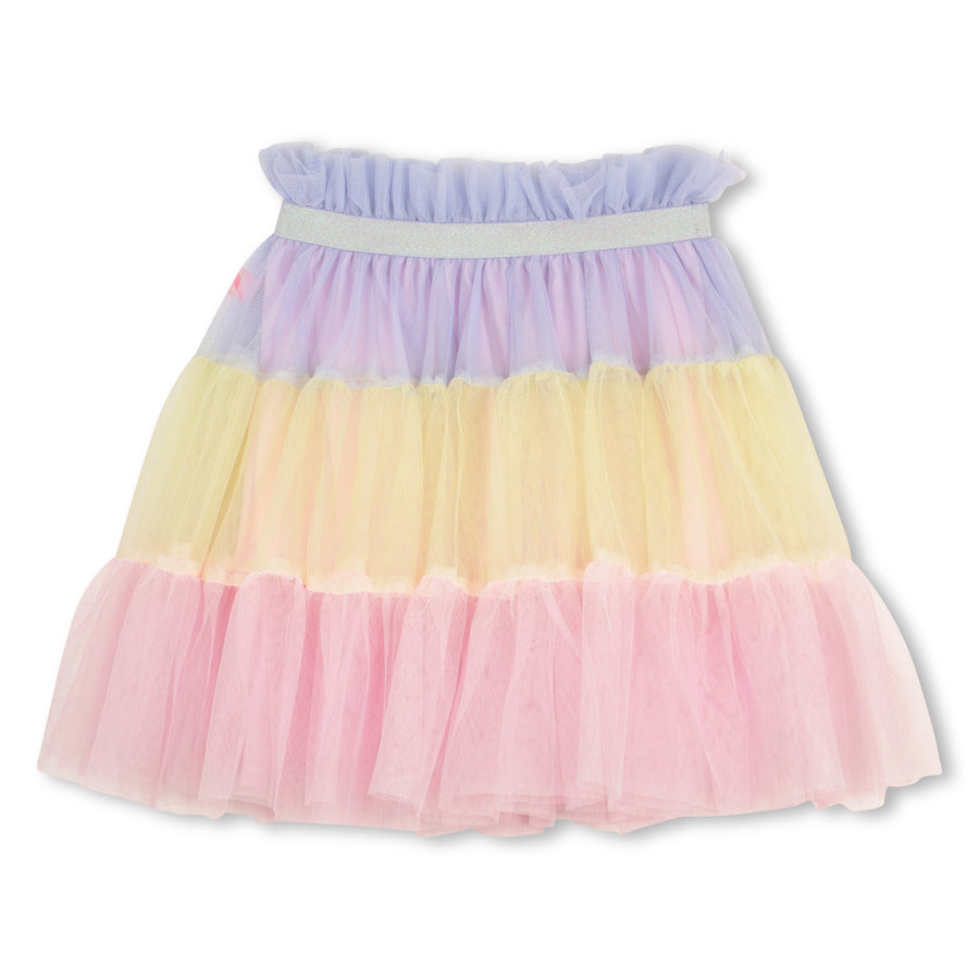 Billieblush Girls Lavender & Pink Tiered Tulle Skirt