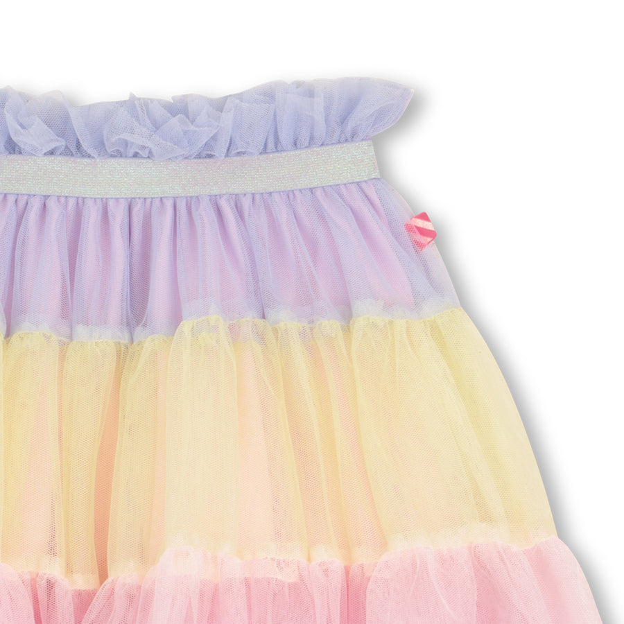 Billieblush Girls Lavender & Pink Tiered Tulle Skirt