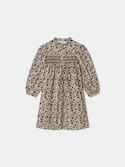 Bonpoint Tamsin Smocked Beige Dress