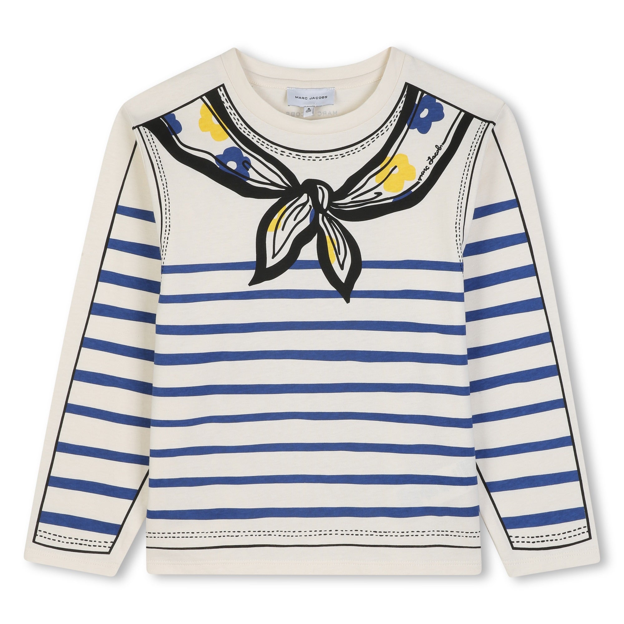 The Marc Jacobs Striped Long Sleeve Navy Tee