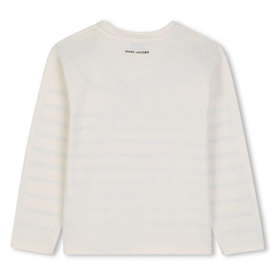 The Marc Jacobs Striped Long Sleeve Navy Tee