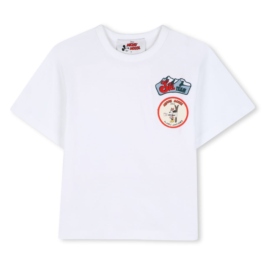 The Marc Jacobs White graphic-print patch-detail T-shirt