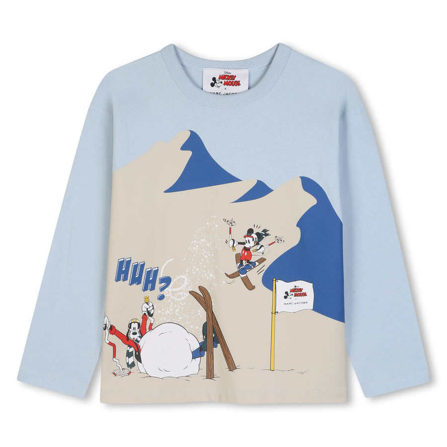 The Marc Jacobs Kids Pale Blue Disney graphic-print long-sleeve T-shirt