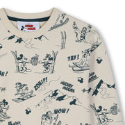 The Marc Jacobs Beige Sweatshirt with Mickey Skiing Print
