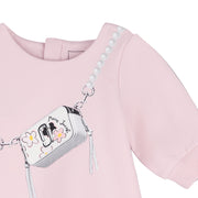 The Marc Jacobs Baby Girls Purple Chalk Graphic-print Long-Sleeve cotton dress