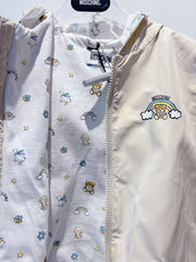 Moschino Baby Rainbow Logo Print Hooded Jacket