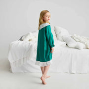 La Mimi Land Mi Ruffle Lounge Dress Emerald Green