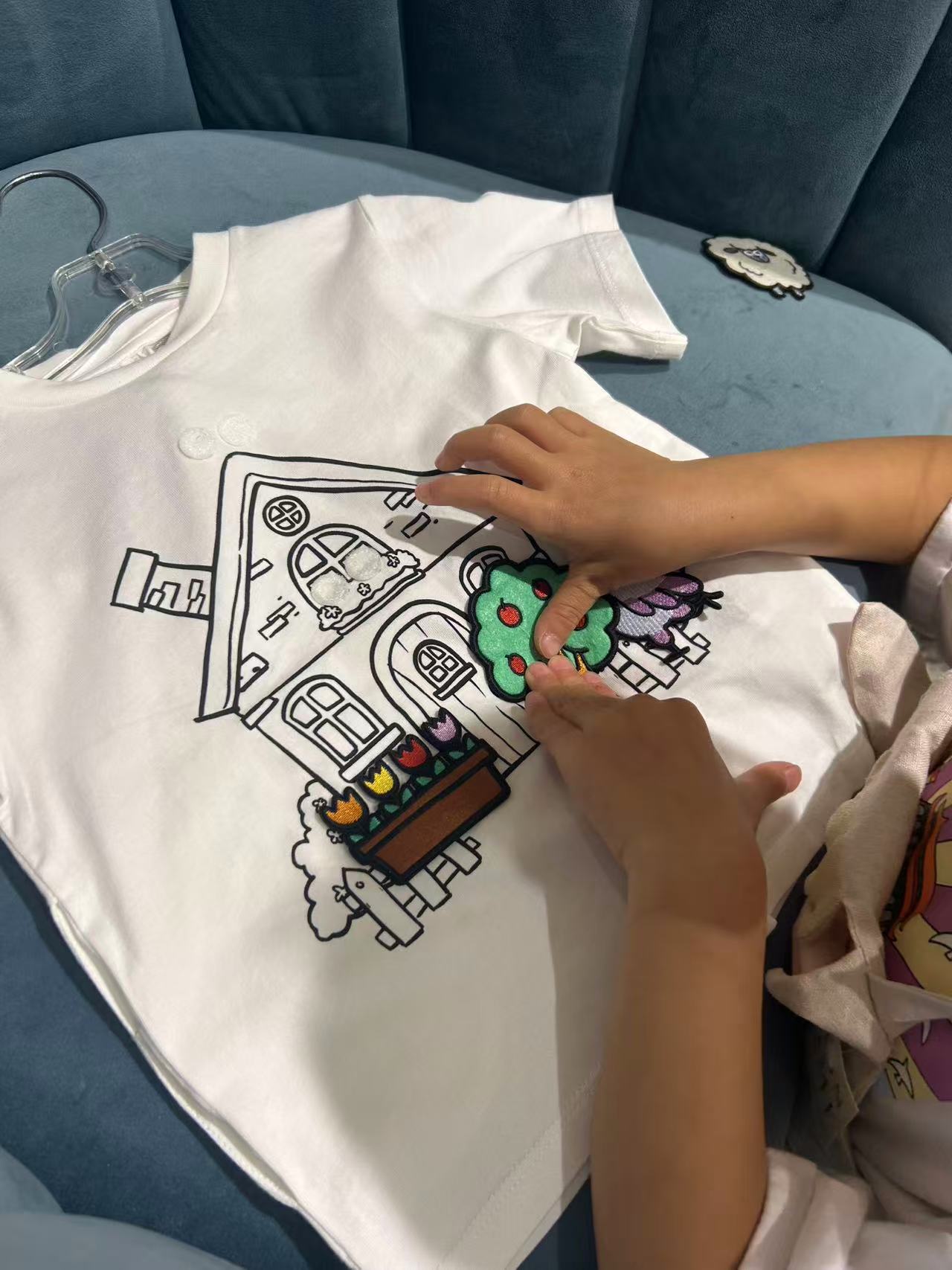 Stella Mccartney Kids White T-Shirt With House Print