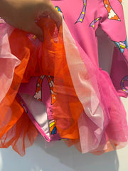 Stella McCartney Kids Bow Print Layered Tulle Dress